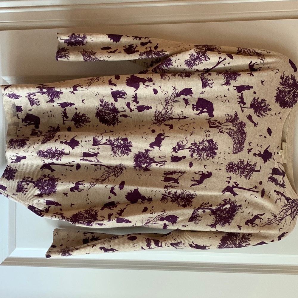 Purple Patterned Sweater